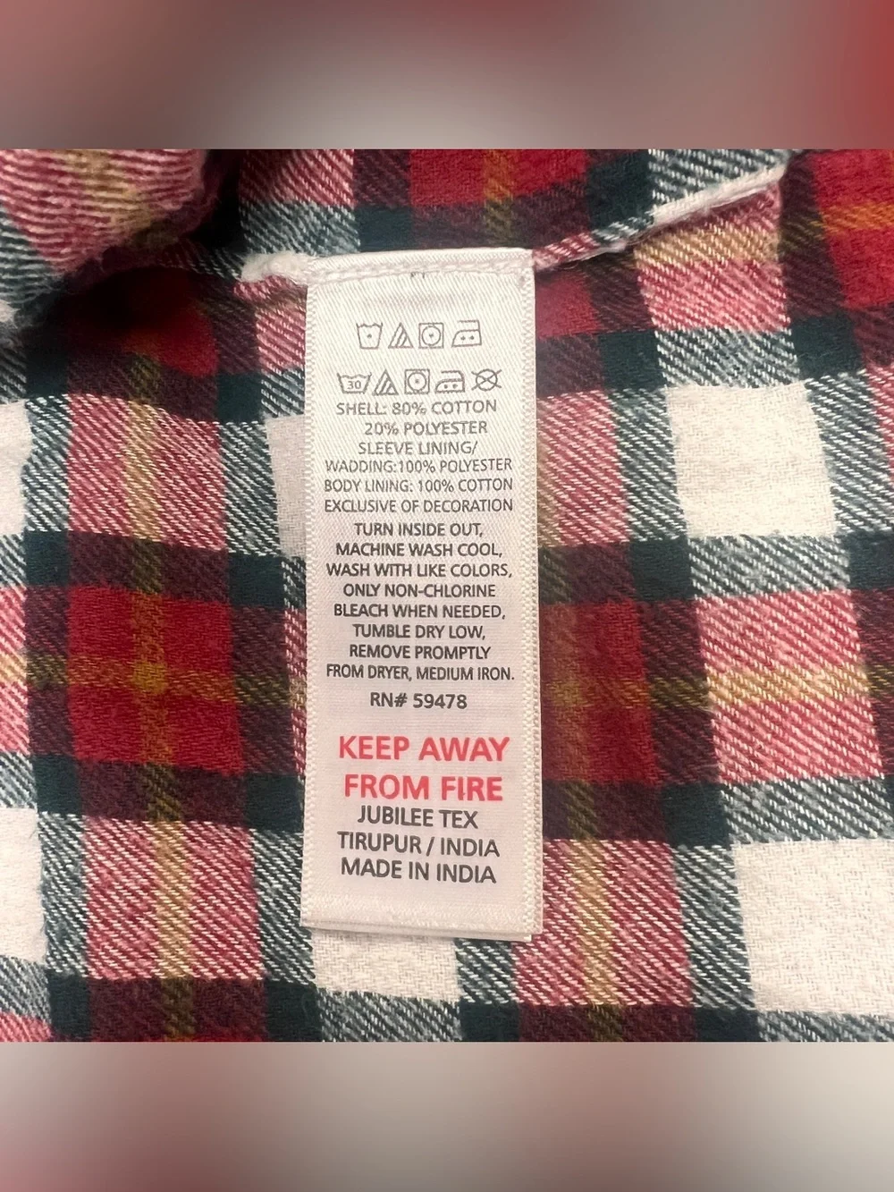 Tommy Bahama Boys Quilted Shirt Jacket Sz 5/6 Plaid Flannel Lined Snap Front
